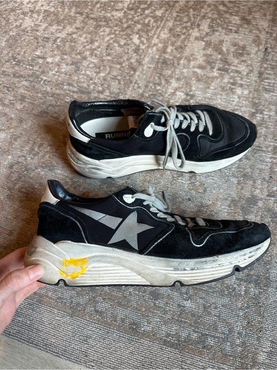 Golden Goose Shoes - Golden Goose Black & Gray Star Accent Sneakers
